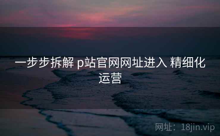 一步步拆解 p站官网网址进入 精细化运营 一步步拆解 p站官网网址进入 精细化运营