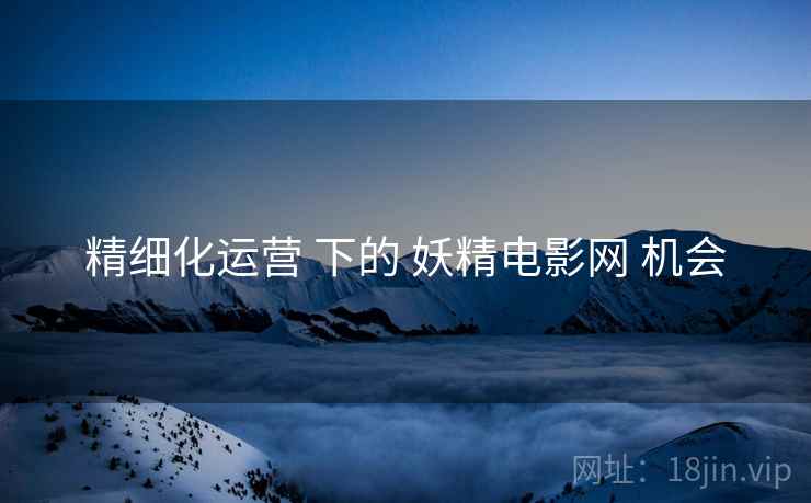 精细化运营 下的 妖精电影网 机会